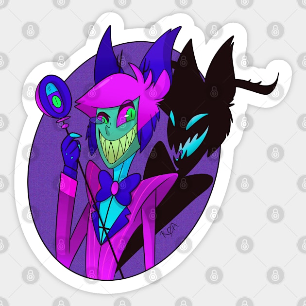 Alastor - Hazbin hotel (Neon) Sticker by Roa